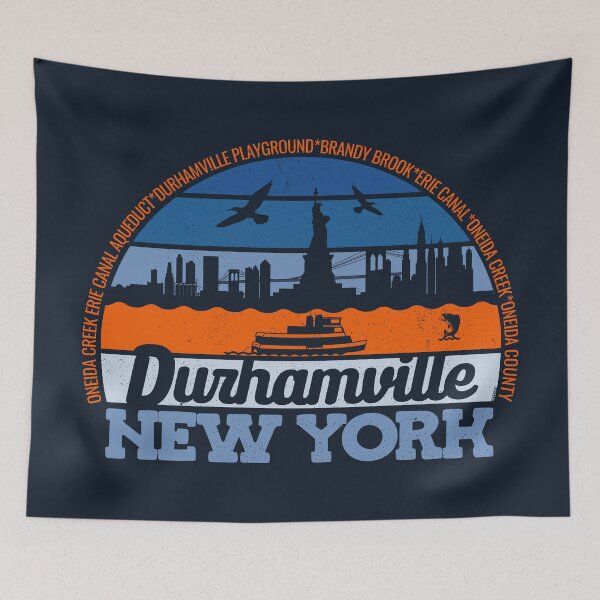 Item preview, Durhamville New York Sunset Retro Vintage Local Pride Logo designed and sold by CRHPOD20.