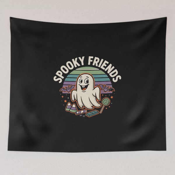 Item preview, Spooky Friends Cute Ghost Halloween Retro Vintage  designed and sold by dragonbol023.