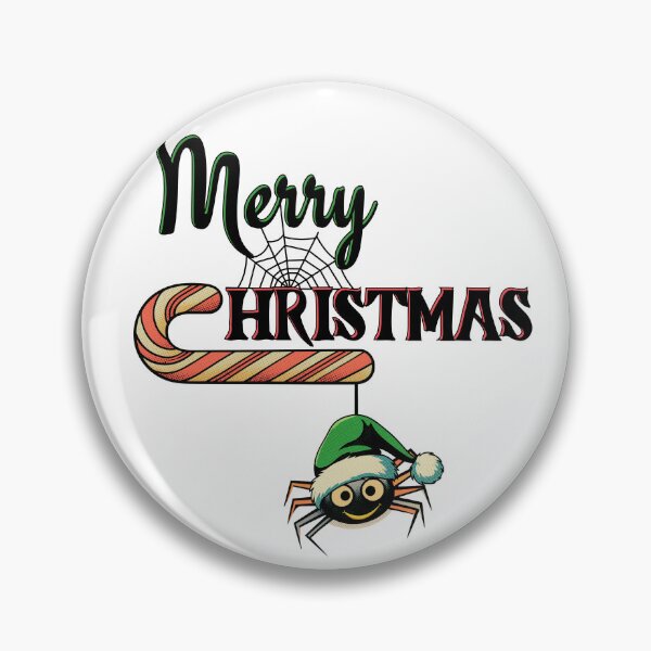 Item preview, Vintage Lucky Christmas Spider | Christmas Halloween Spider Candy Cane | Dark Ink edition designed and sold by SunandShade.