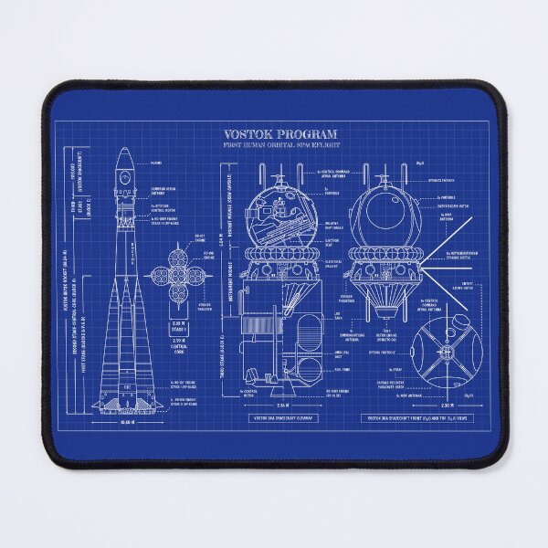 Aperçu de l'œuvre Vostok Program. First Human Orbital Spaceflight (Blueprint) créée et vendue par BGALAXY.
