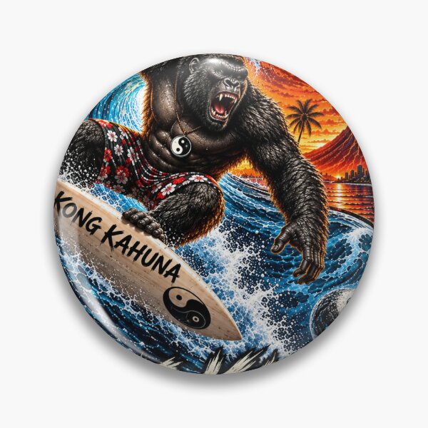 Item preview, Kong Kahuna Yin yang surfing gorilla-Big wave ride designed and sold by EterniaE.