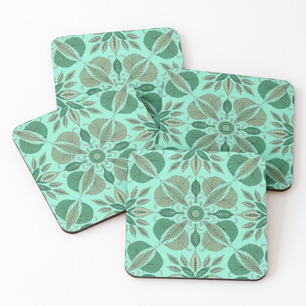 Item preview, Emerald Botanical Mandala – Intricate Green Leaf Ornamental Pattern designed and sold by Mousy17.