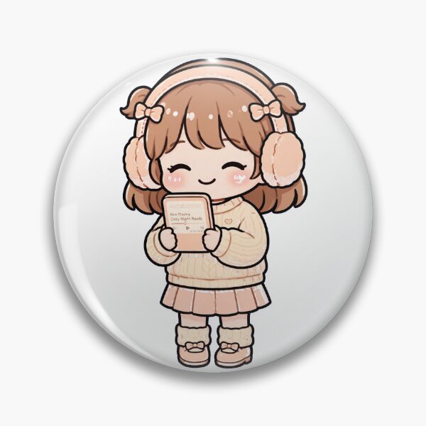 Item preview, Audiobook Headphones - Cute Girl Listening to Audiobook - Audiobook Lover Gift - Audiobook Bookish Sticker designed and sold by Cozy Book Club.