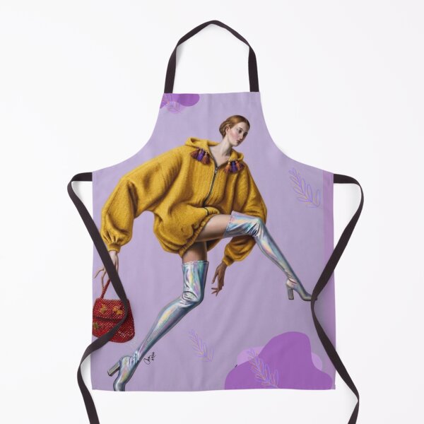 Item preview, Yellow Hoodie and Lilac Haute Couture - Art Print designed and sold by CosmocarteCM.