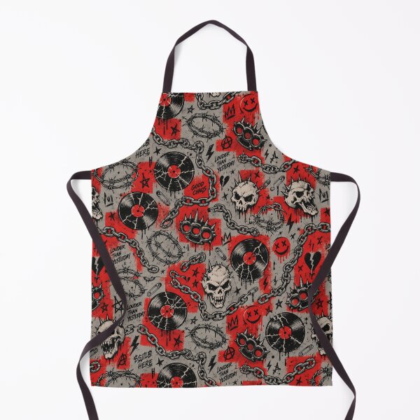 Item preview, Nu Metal Doodles Seamless Pattern Skulls Chains Print designed and sold by Fanverse Merchandise.