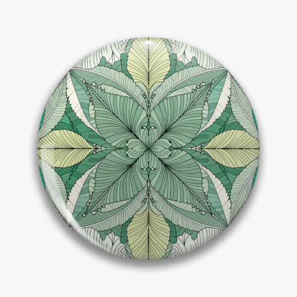 Item preview, Emerald Botanical Mandala – Intricate Green Leaf Symmetry Pattern designed and sold by Mousy17.