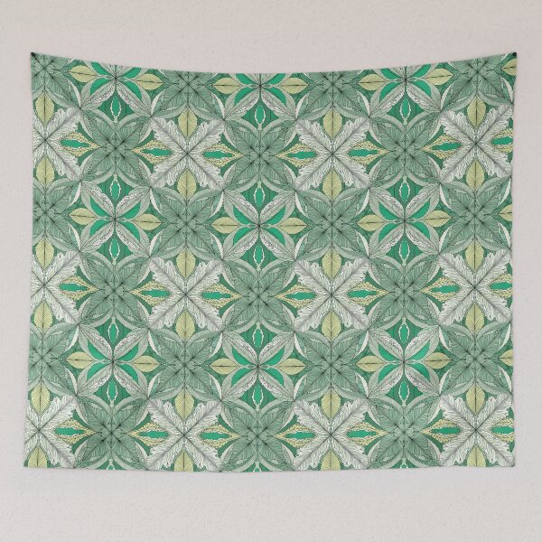 Item preview, Emerald Botanical Mandala – Intricate Green Leaf Symmetry Pattern designed and sold by Mousy17.