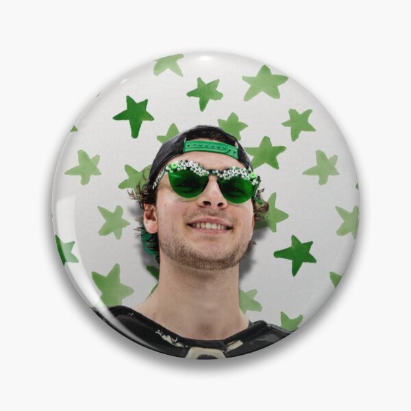 Item preview, Wyatt Johnston Dallas Stars inspired button-pin-sticker designed and sold by Victoriagreenjewelry.