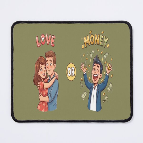 Item preview, Love or Money Funny Cartoon Dilemma Choice Art designed and sold by AfresStudio.