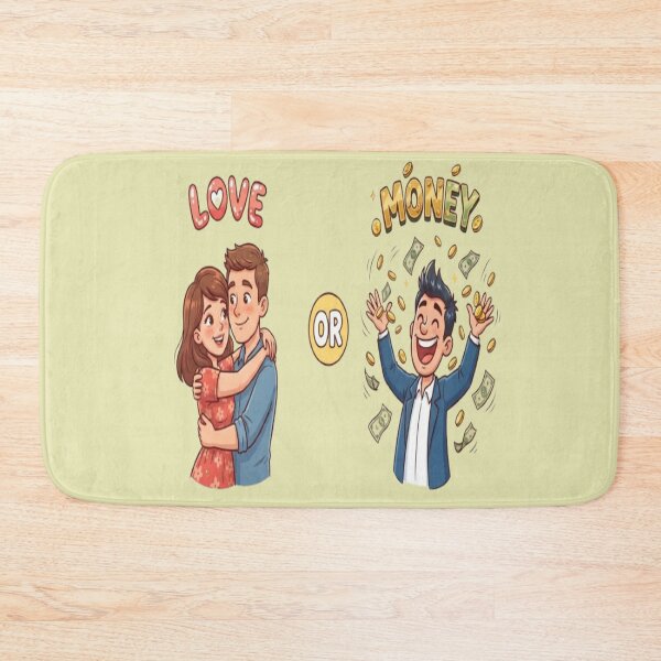 Item preview, Love or Money Funny Cartoon Dilemma Choice Art designed and sold by AfresStudio.