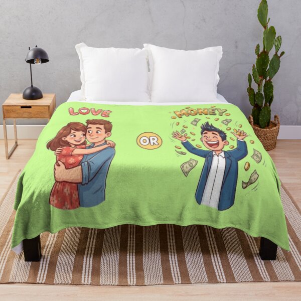 Item preview, Love or Money Funny Cartoon Dilemma Choice Art designed and sold by AfresStudio.