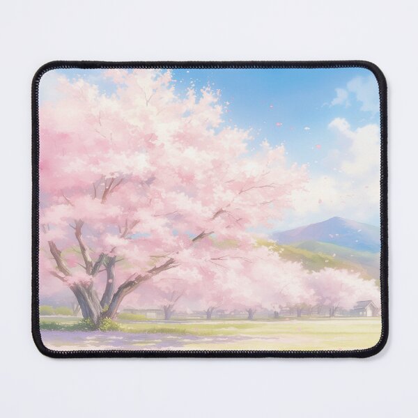 Item preview, Sakura Fields Under Blue Skies | Anime Spring Scenery designed and sold by bella-rosa87.