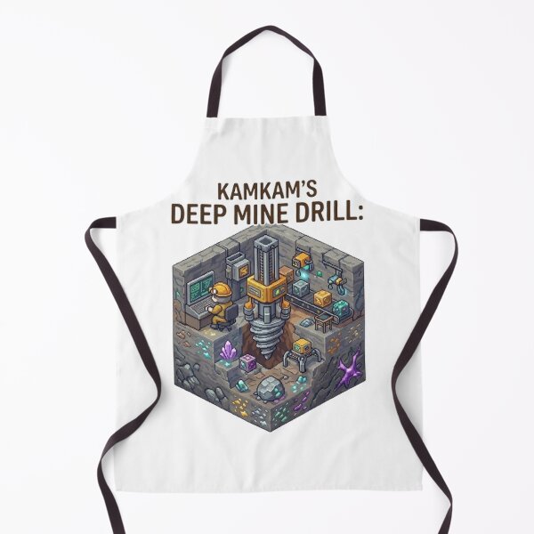 Item preview, Kamkam's Deep Mine Drill Pixel Art - Mining & Cave Exploration Gamer Design designed and sold by PetalsPaws.