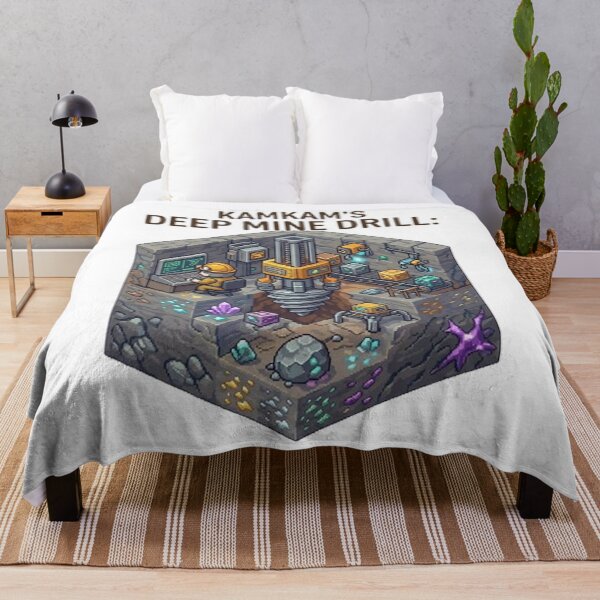 Item preview, Kamkam's Deep Mine Drill Pixel Art - Mining & Cave Exploration Gamer Design designed and sold by PetalsPaws.