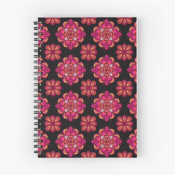 Item preview, Boho Floral Mandala Pattern – Pink Magenta & Orange Ornamental Design designed and sold by Mousy17.