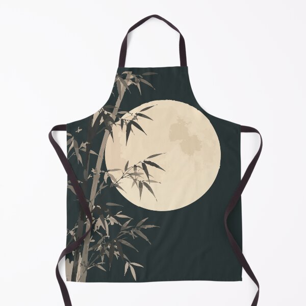 Item preview, Japanese Bamboo Under a Full Moon – Moonlit Nature Art designed and sold by SimplePoDesign.