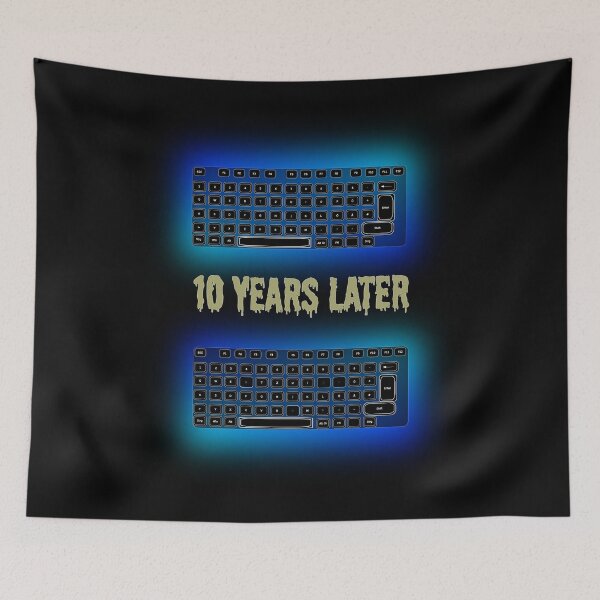 Item preview, 10 Years Later Keyboard – Funny Gamer & Mechanical Keyboard Pun designed and sold by FlatstudioArt.