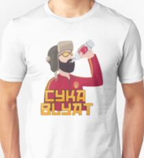 Russian Slav Cyka Blyat Vodka Meme Unisex T-Shirt