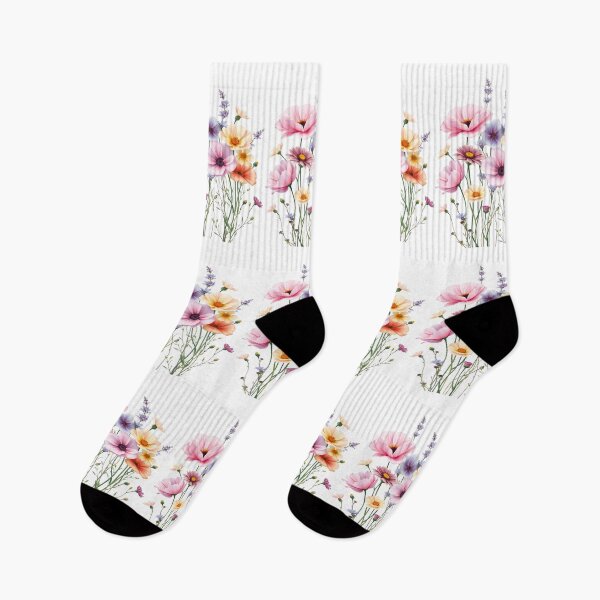 Item preview, Vintage Illustration of Wild Flowers, Botanical Bloom, Flower Garden, Cosmos Flowers, Yellow Flowers, Floral, Patterns designed and sold by Matt_Smith.
