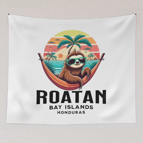 Item preview, Roatan Bay Island Honduras | Sloth with Sunglasses designed and sold by BeachWhisper.
