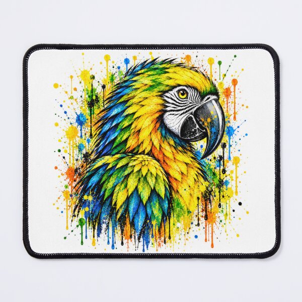 Item preview, Colorful Macaw Parrot – Vibrant Tropical Bird Splash Art designed and sold by SidneiSampaioStudio.