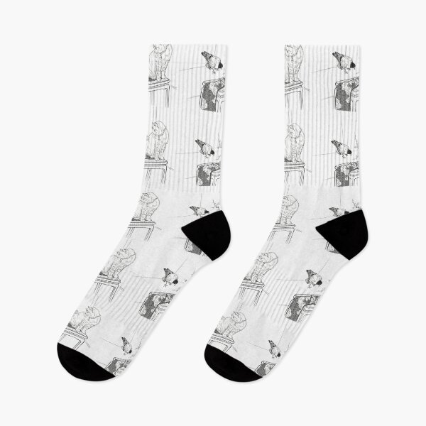 Item preview, Cat, pigeon, animal, love, peace, black and white, Japan designed and sold by citravisuel.