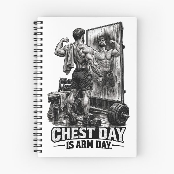 Item preview, Chest Day Is Arm Day Gym Motivation designed and sold by CrazySzoopWorld.
