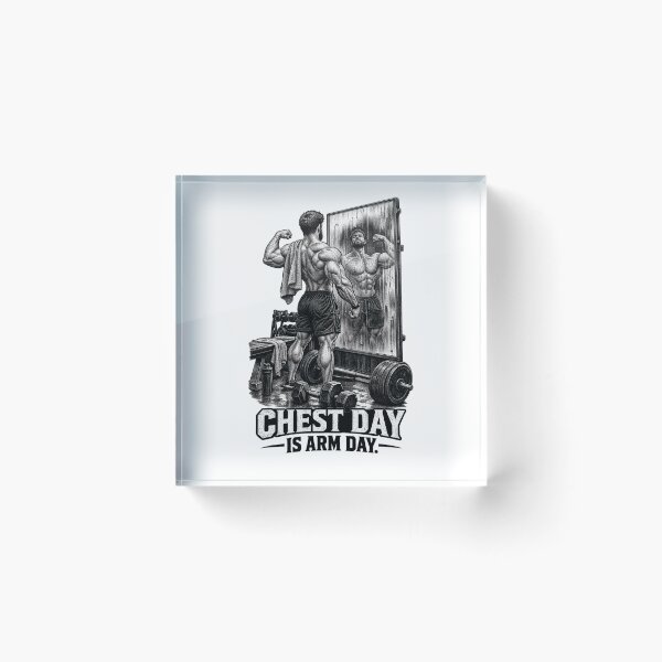 Item preview, Chest Day Is Arm Day Gym Motivation designed and sold by CrazySzoopWorld.
