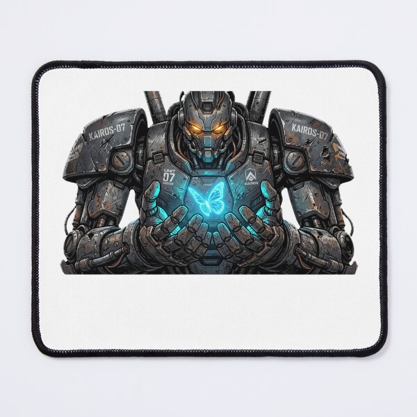 Item preview, Giant Mecha Robot and Neon Butterfly Cyberpunk Streetwear designed and sold by TechNexusPrints.