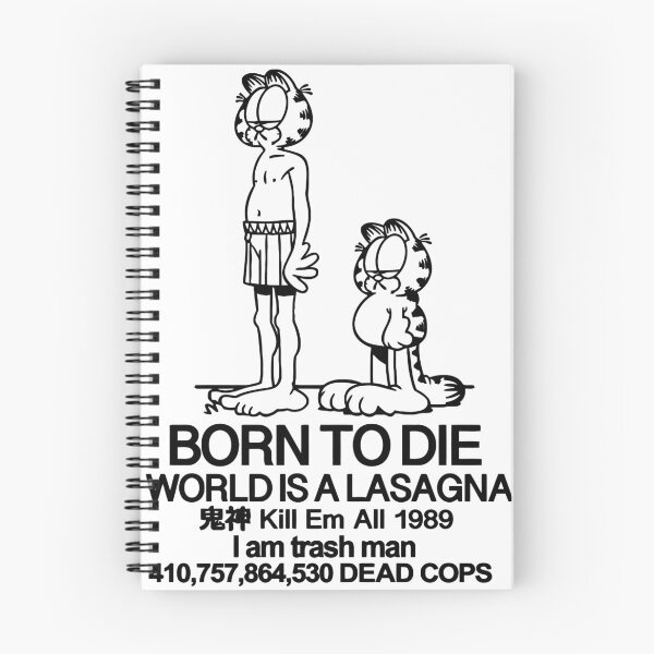 Item preview, Born To Die World Is A Lasagna Garfield Meme Funny Retro Graphic designed and sold by MayWright.