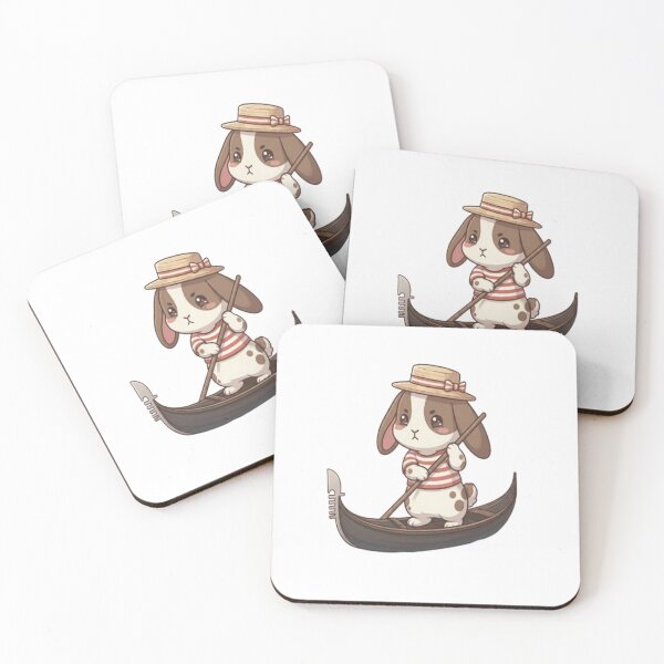 Item preview, Cute Bunny Gondolier Rowing Boat designed and sold by Ella_Sketch.