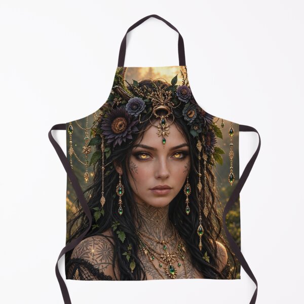 Item preview, Emerald Antler Queen | Enchanted Forest Goddess Fantasy Art designed and sold by Alcyone-Blue.