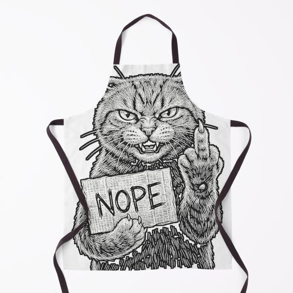 Item preview, Nope Cat Design | Funny Angry Cat Sketch Art designed and sold by Marie Gems.