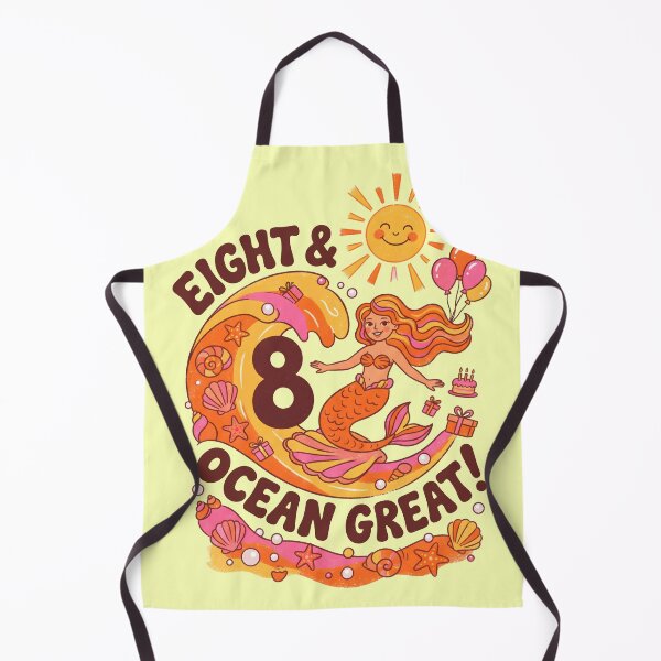 Item preview, Eight & Ocean Great! 8th Birthday – Mermaid on a Wave Ocean Design designed and sold by Sea Gem.