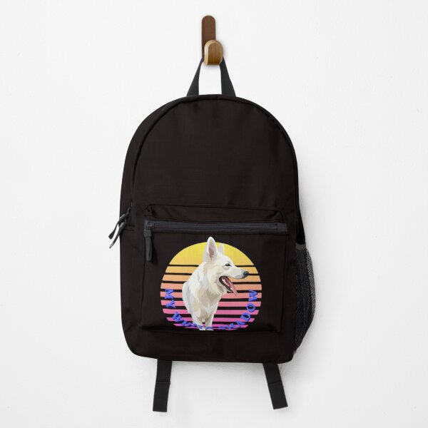 Item preview, My White Shadow – White Swiss Shepherd Retro Sunset designed and sold by BikTee.