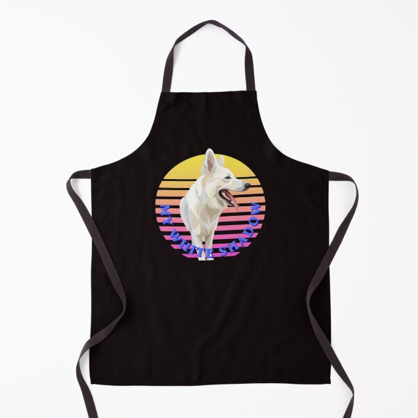 Item preview, My White Shadow – White Swiss Shepherd Retro Sunset designed and sold by Biczekdziczek.