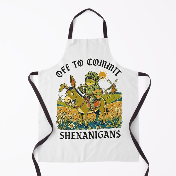 Item preview, Off to Commit Shenanigans – Medieval Adventure Frog Warrior designed and sold by Byhergawaa.