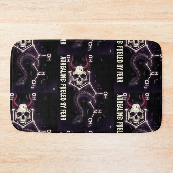 Item preview, Adrenaline Molecule Halloween Skull - Fueled By Fear Science Geek designed and sold by Atom Buddies.