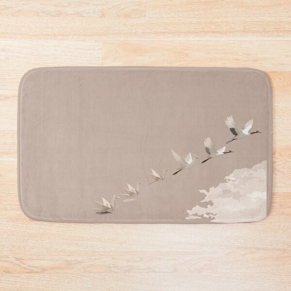 Item preview, Japanese Cranes in Flight – Traditional Nature Illustration designed and sold by SimplePoDesign.