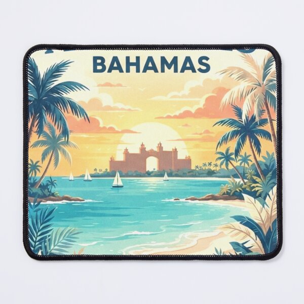 Item preview, Atlantis Bahamas Vintage Travel Poster | Paradise Island Tropical Art designed and sold by Mathias Yakubu Design.