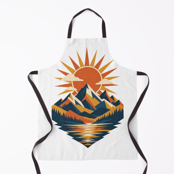 Item preview, Geometric mountains at sunrise designed and sold by SasukiMedia.