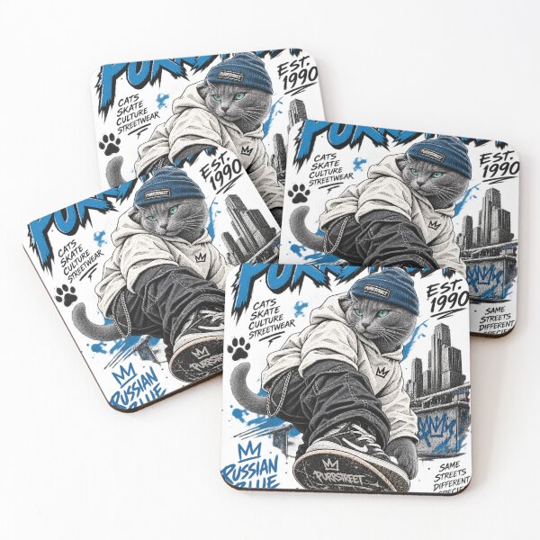Item preview, Russian Blue Cat Club Tee designed and sold by PurrStreet.