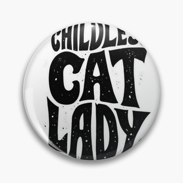 Item preview, Childless Cat Lady Distressed Lettering | Cat Lover Typography Design designed and sold by Marie Gems.