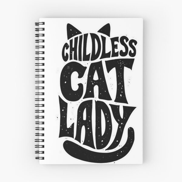 Item preview, Childless Cat Lady Distressed Lettering | Cat Lover Typography Design designed and sold by Marie Gems.