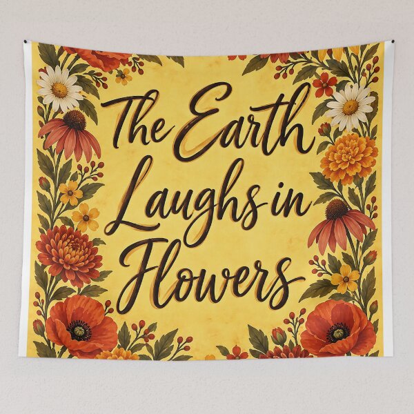 Item preview, The Earth Laughs in Flowers designed and sold by Rockett Graphics.