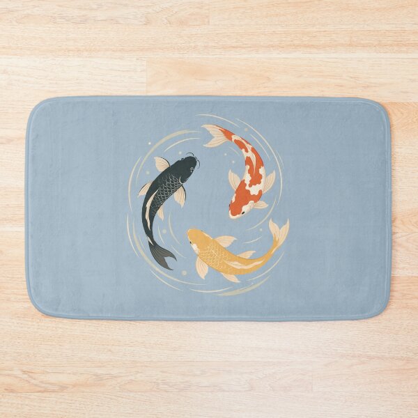 Item preview, Japanese Koi Fish Circle – Three Koi Swimming in Harmony designed and sold by SimplePoDesign.