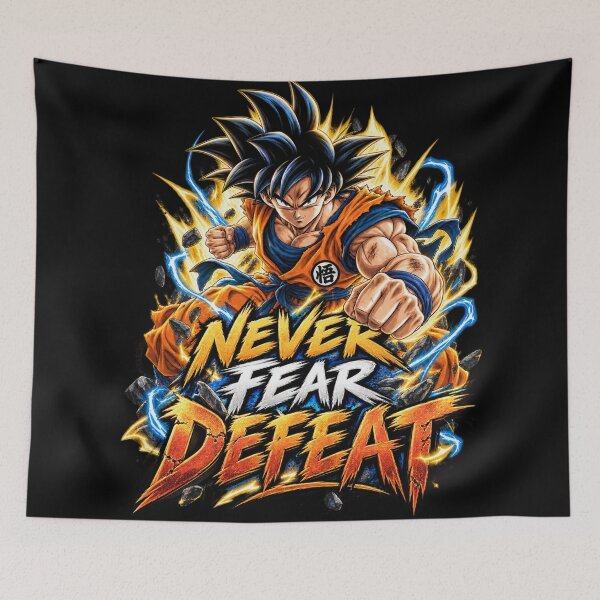 Item preview, Never Fear Defeat – Anime Motivational Warrior Design designed and sold by ArtisticHeart21.