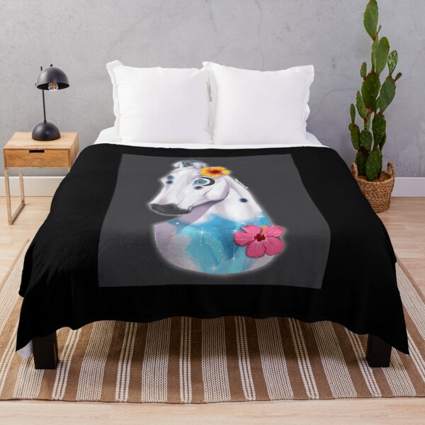 Item preview, Artistic White Horse with Floral Accents designed and sold by Baby-Care.