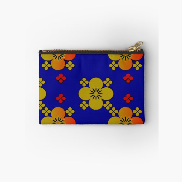 Item preview, Blue and Gold Japanese Floral Pattern designed and sold by SahmatArt.