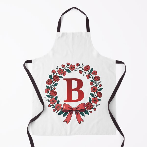 Item preview,  Red Letter B Floral Wreath Monogram designed and sold by ITCHAWAWAA.